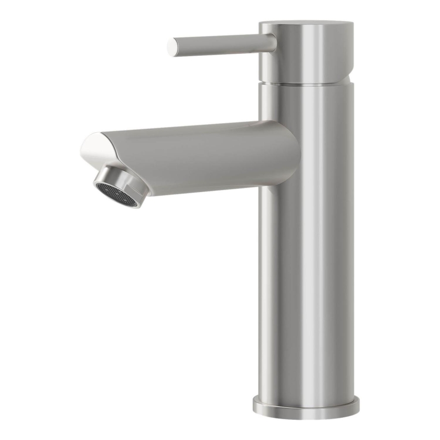 BATH DELUXE 28-017-03-71-02 - Waschbeckenarmatur RINGSTED 17,8 cm gebürsteter Edelstahl