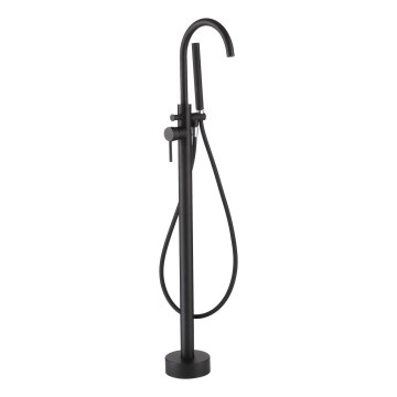 BATH DELUXE 28-114-01-02-00 - Freistehendes Badewannen-Set mit Armatur DRAGOR 116 cm matt schwarz
