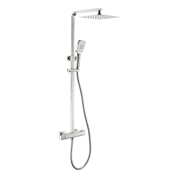 BATH DELUXE 31-120-06-60-00 - Duschgarnitur mit Thermostatarmatur NAESBY glänzendes Chrom