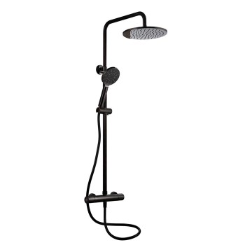 BATH DELUXE 31-120-07-02-00 - Duschset mit Thermostatarmatur DRAGOR matt schwarz