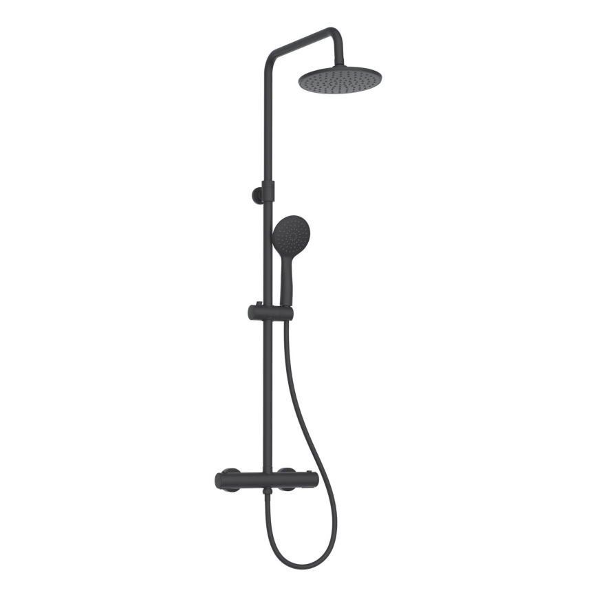 BATH DELUXE 31-130-41-02-02 - Duschset mit Armatur HOUSTON matt schwarz