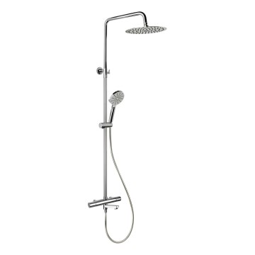 BATH DELUXE 31-160-11-60-00 - Duschgarnitur mit Thermostatarmatur DRAGOR glänzendes Chrom