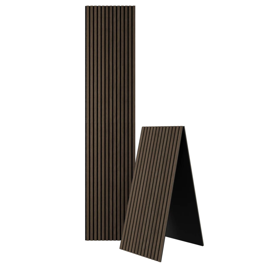 BATH DELUXE 54-240-11-84-12 - Akustik-Wandpaneel VASALUND 240x52 cm Walnuss