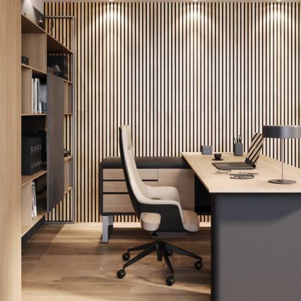 BATH DELUXE 54-240-11-86-12 - Akustik-Verkleidungspanel VASALUND 240x52 cm Eiche