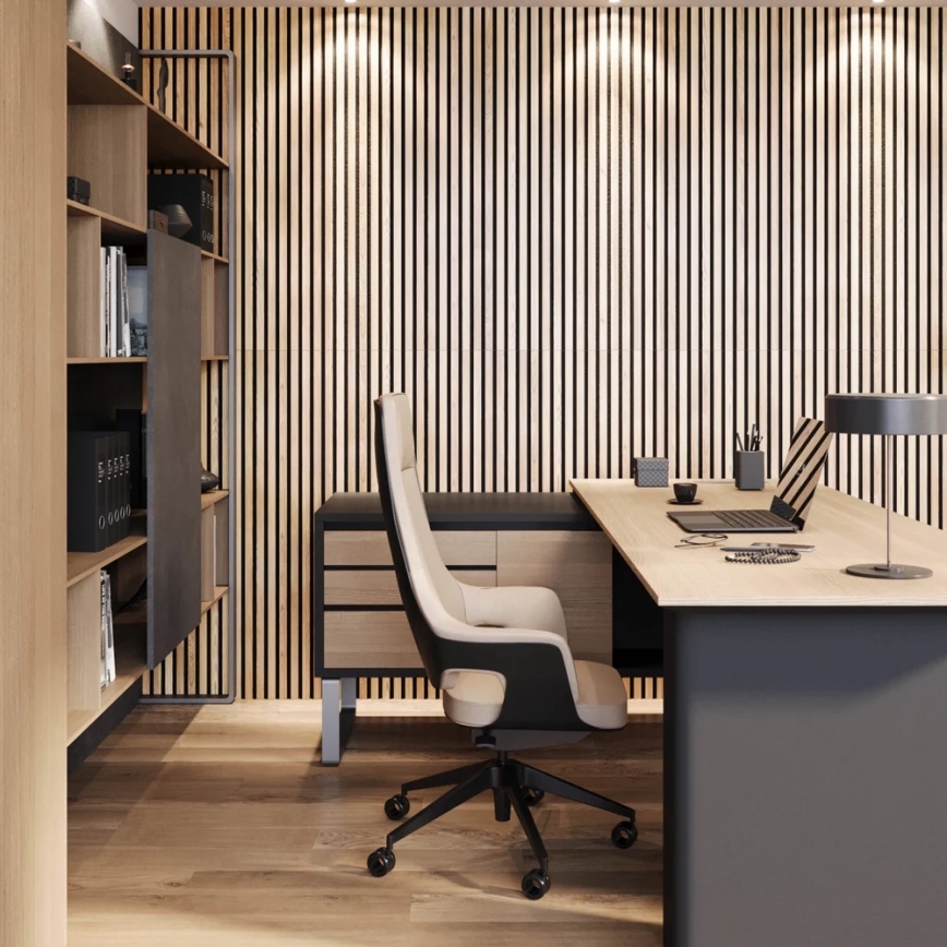 BATH DELUXE 54-240-11-86-12 - Akustik-Verkleidungspanel VASALUND 240x52 cm Eiche