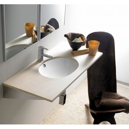 Bathco 0053 - Einbauwaschbecken ANCONA 55x41 cm Porzellan/Weiß