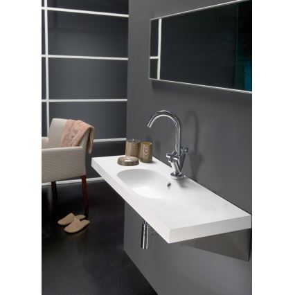 Bathco 0516 - Einbauwaschbecken ICE 60x35 cm Kunstharz/weiß