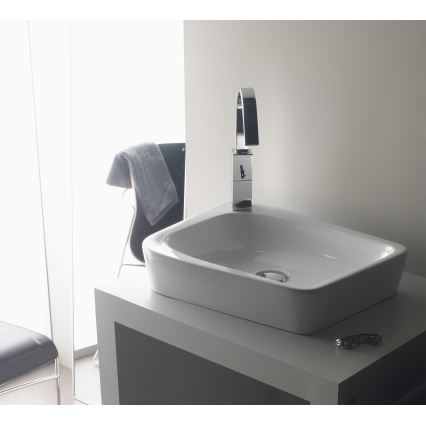 Bathco 4001 - Aufsatzwaschbecken ARAGON 50x40,5 cm Porzellan/Weiß