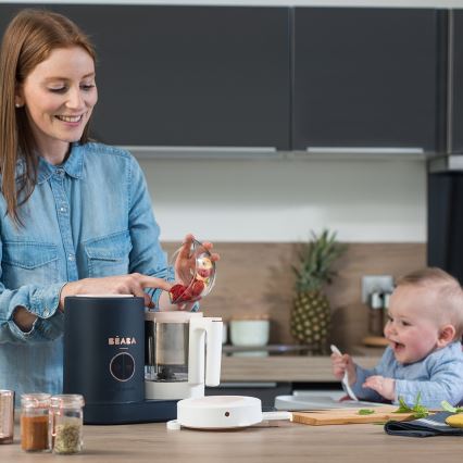 Beaba - 2-in-1 Dampfgarer BABYCOOK NEO blau/weiß