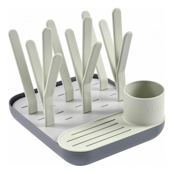 Beaba - Abtropfgestell für Flaschen grün/grau