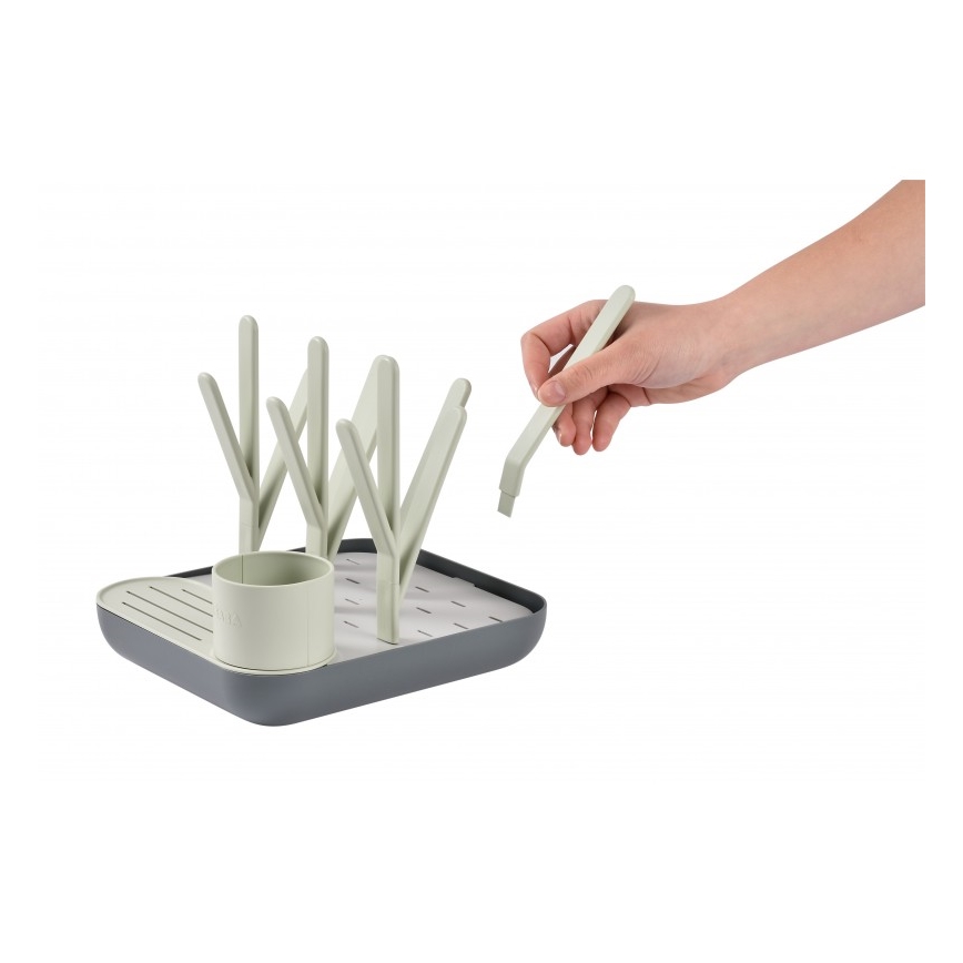 Beaba - Abtropfgestell für Flaschen grün/grau