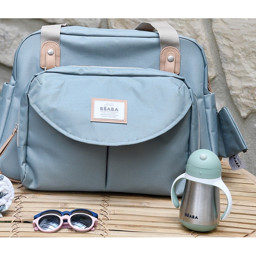 Beaba - Isolierbecher mit Strohhalm 250 ml grün