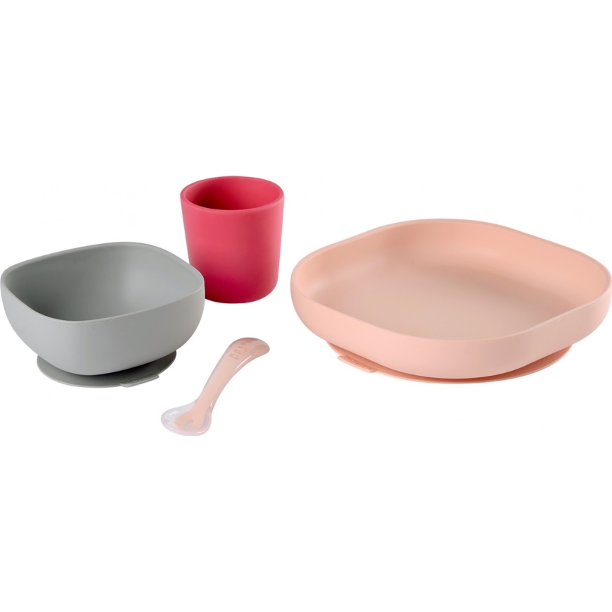 Beaba - Kinderbesteck-Set Pink 4-teilig