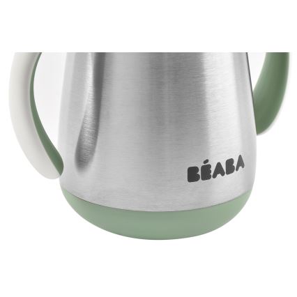 Beaba – Thermoisolierter Becher mit Strohhalm 250 ml grün