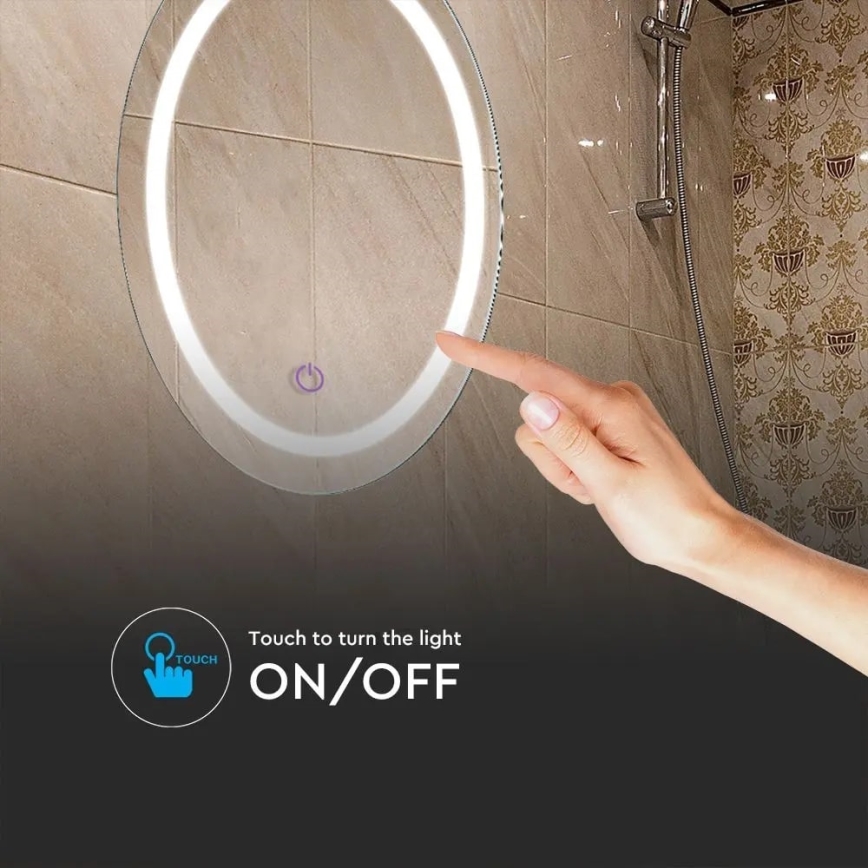 Beheizter LED-Badezimmerspiegel mit Hintergrundbeleuchtung LED/25W/230V IP44 3000K/4000K/6400K