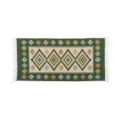 Beidseitig verwendbarer orientalischer KILIM-Teppich 80x150 cm grün/beige