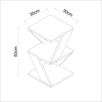 Beistelltisch ALBENI 50x30 cm anthrazit