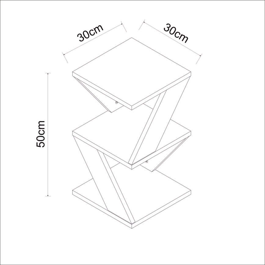 Beistelltisch ALBENI 50x30 cm braun