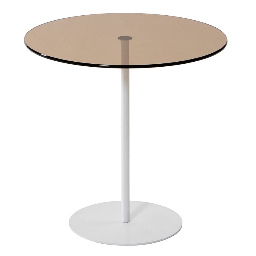 Beistelltisch CHILL 50x50 cm weiß/bronzen