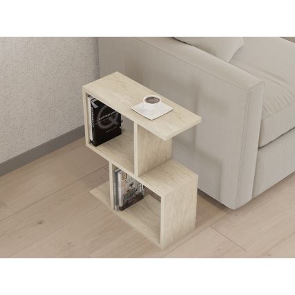 Beistelltisch CROS 45x17 cm Marmordekor/beige