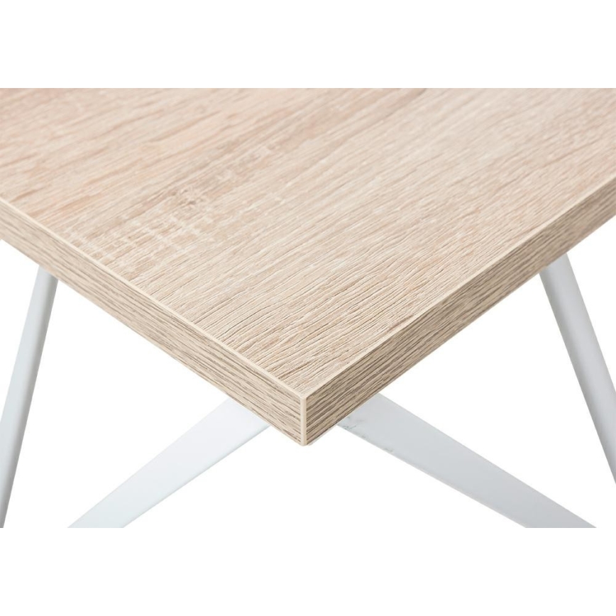 Beistelltisch CURVED 62x62 cm weiß/braun