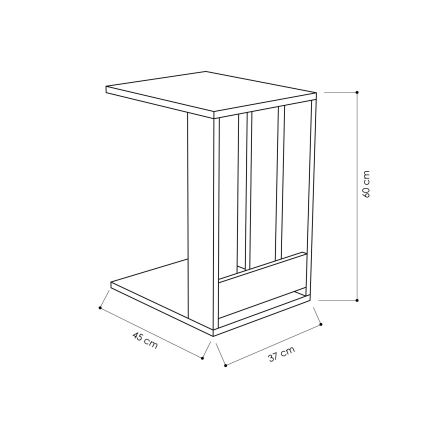 Beistelltisch EDI 60x45 cm anthrazit