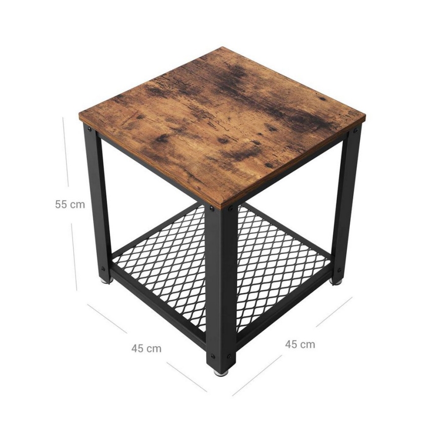 Beistelltisch ELDUR braun/schwarz