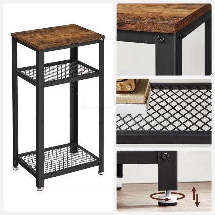 Beistelltisch ELDUR Braun/Schwarz