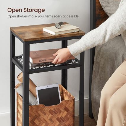 Beistelltisch ELDUR Braun/Schwarz