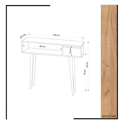 Beistelltisch KIOGI 94x100 cm weiß/beige