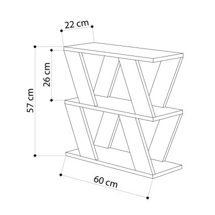 Beistelltisch LAZENA 57x60 cm anthrazit