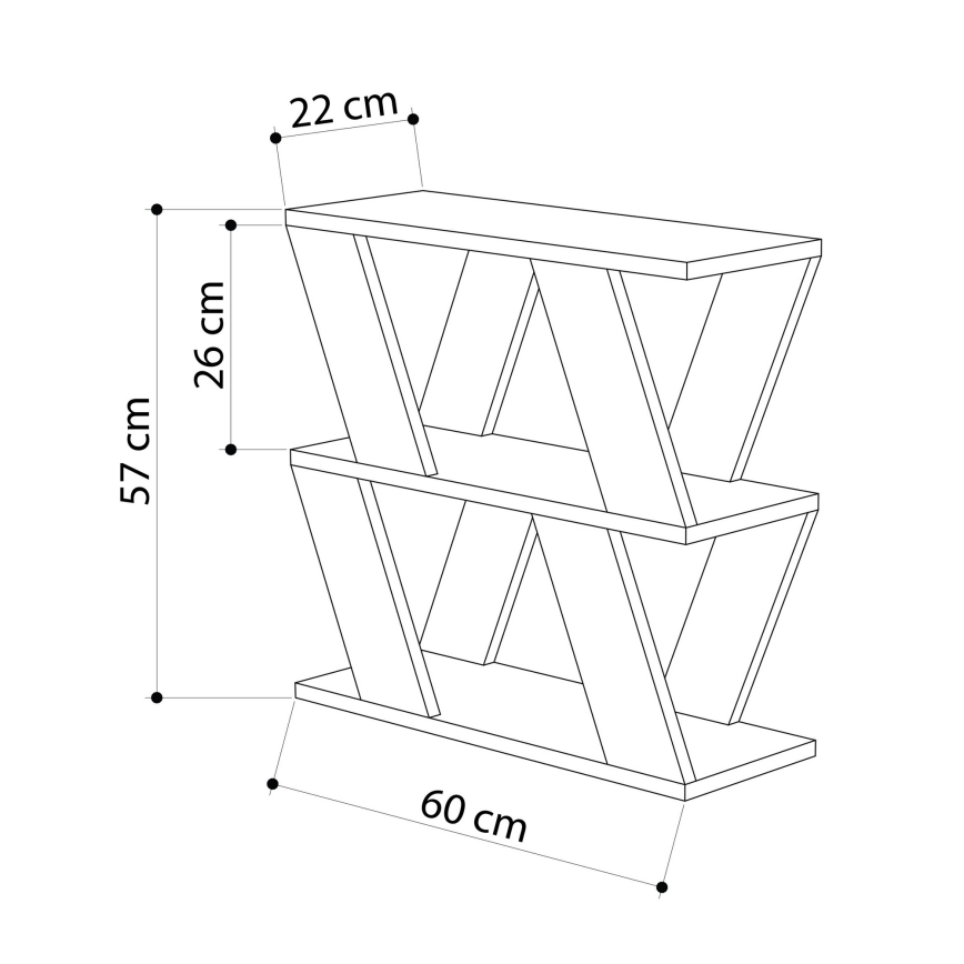 Beistelltisch LAZENA 57x60 cm weiß