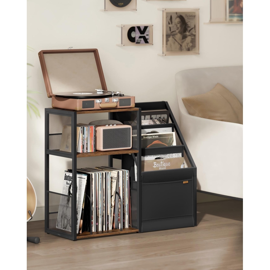 Beistelltisch LUVOR 81x30 cm braun/schwarz