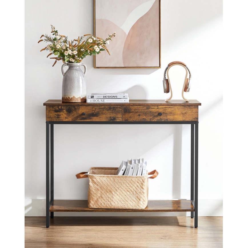 Beistelltisch LUVOR braun/schwarz