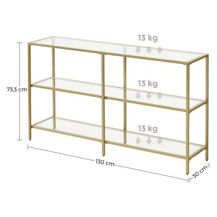 Beistelltisch LUVOR, goldfarben