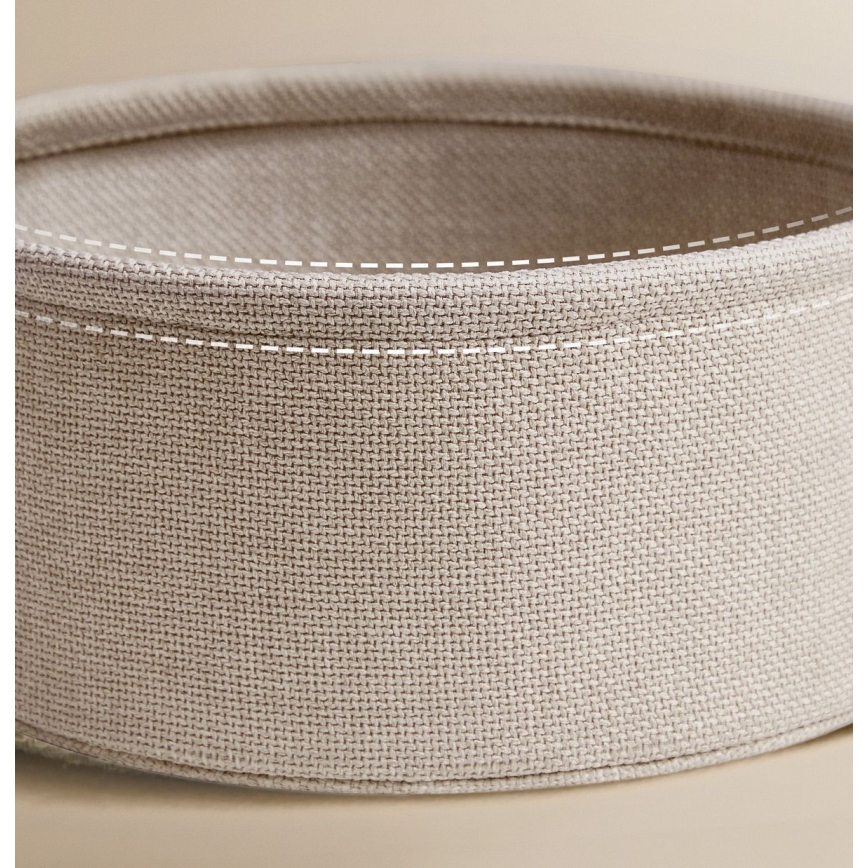 Beistelltisch mit integrierten Steckdosen und USB-Anschlüssen NOIRA beige/weiß