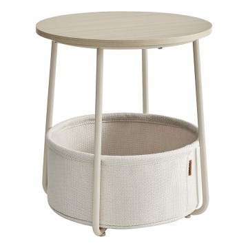 Beistelltisch NOIRA creme/weiß