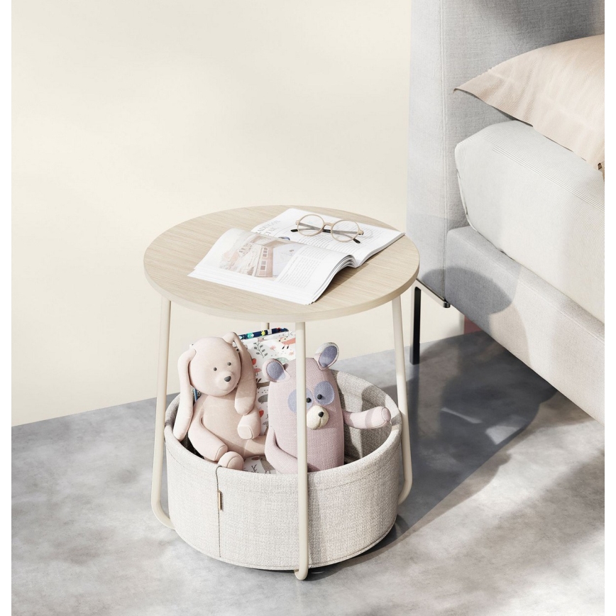 Beistelltisch NOIRA creme/weiß