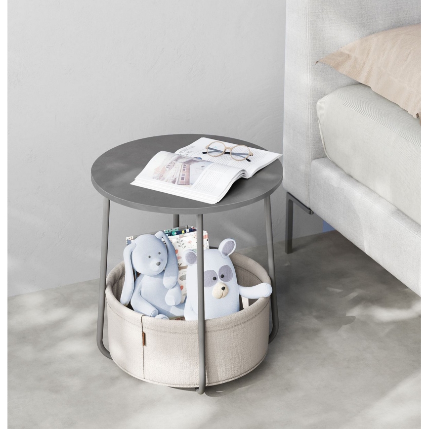 Beistelltisch NOIRA grau/weiß