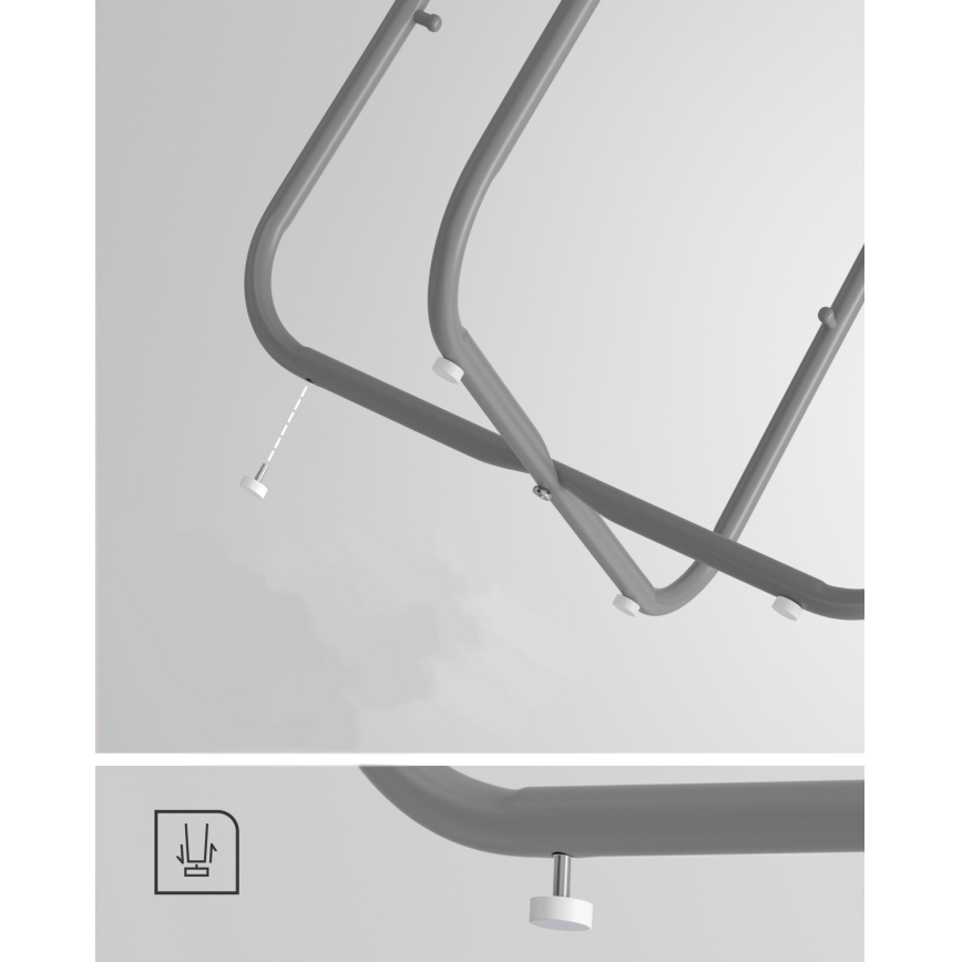 Beistelltisch NOIRA grau/weiß