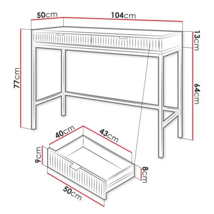 Beistelltisch NOVA 77x104 cm schwarz