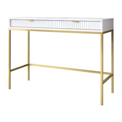 Beistelltisch NOVA 77x104 cm weiß/golden