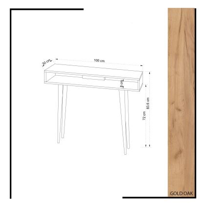 Beistelltisch OTTOKE 83,6x100 cm braun