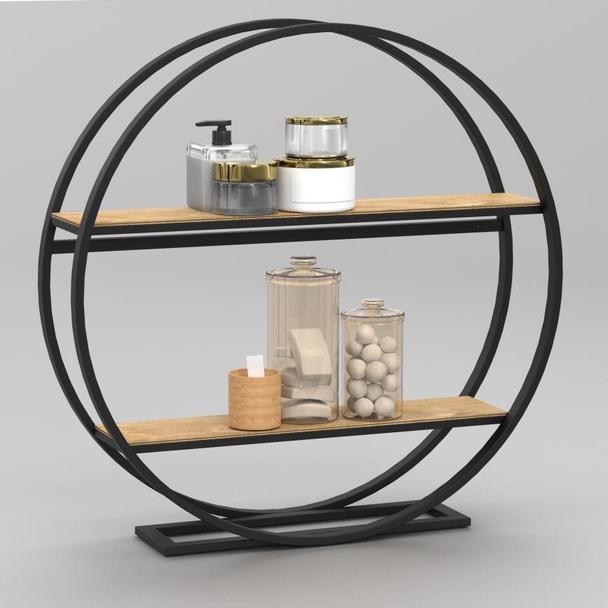 Beistelltisch SHELF d 62,5 cm Eiche