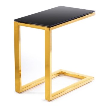 Beistelltisch STIVAR 51x50 cm golden/schwarz