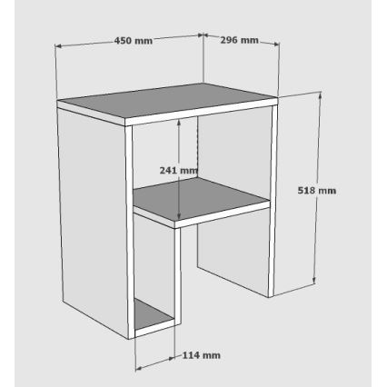 Beistelltisch YEPA 52x45 cm weiß