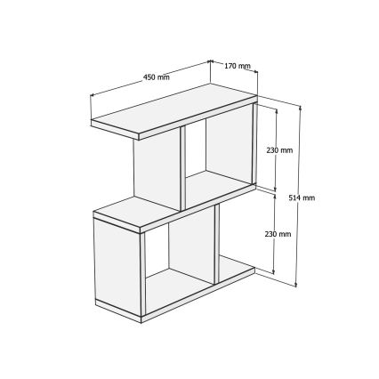 Beistelltisch ZET 51,4x45 cm braun