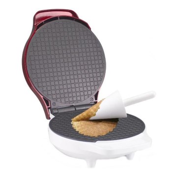 Beper - Waffeleisen 2-in-1 1000W/230V rot