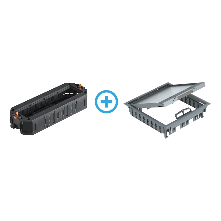 BETTERMANN - Bodenbox für Doppelböden 24 Module (12 Geräte 45x45)