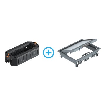 BETTERMANN - Bodendose für Doppelböden 18 Module (9 Geräte 45x45)